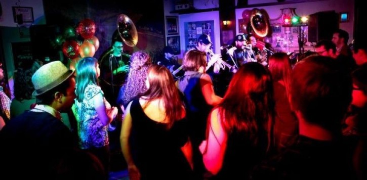 The Pile of Bones Brass Band plays in the spirit of traditional New Orlean's style dixieland. They'll be at the Freehouse. Photo: Pile of Bones/Facebook