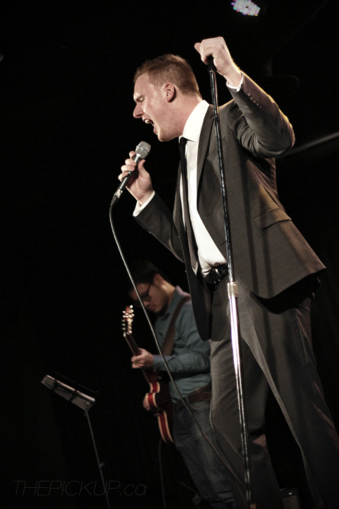 Drew Tofin and his big band perform live on stage at Louis' Pub on Friday, November 15, 2013. Photo by Bryn Becker/The Pickup.