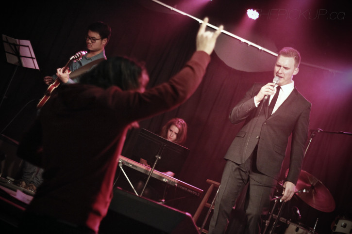 Drew Tofin and his big band perform live on stage at Louis' Pub on Friday, November 15, 2013. Photo by Bryn Becker/The Pickup.