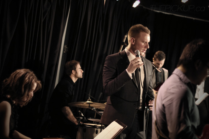 Drew Tofin and his big band perform live on stage at Louis' Pub on Friday, November 15, 2013. Photo by Bryn Becker/The Pickup.